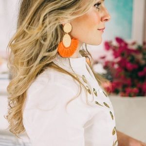 India Hicks Golden Fan Earrings